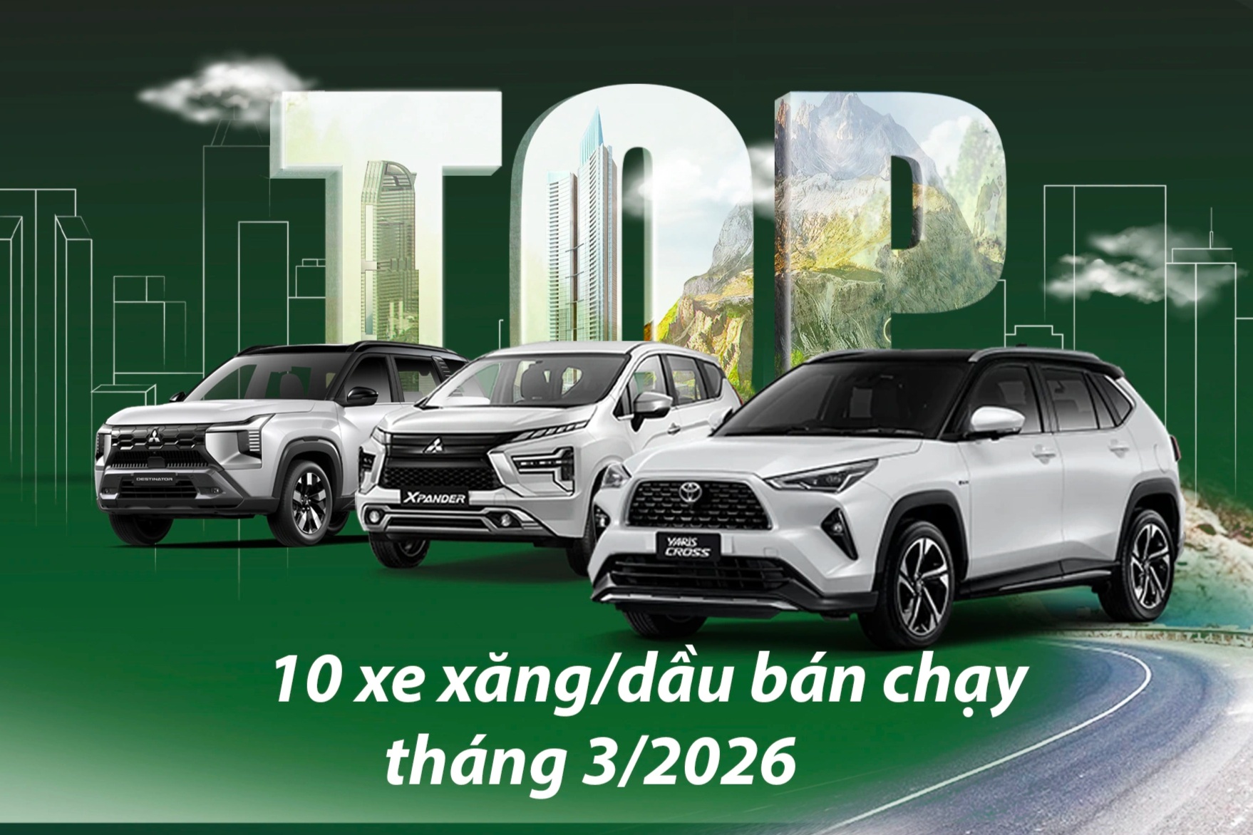 10 xe xăng dầu bán chạy nhất tháng 3: Mitsubishi quay lại, xe Hàn vắng bóng