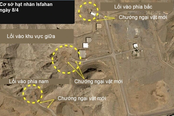 Dấu hiệu lạ mới xuất hiện bên ngoài cơ sở hạt nhân chủ chốt của Iran