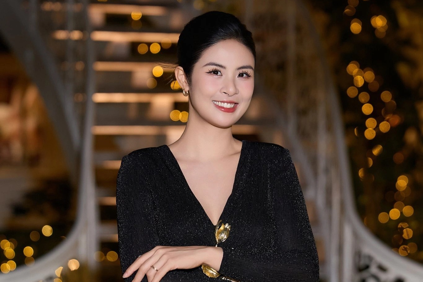 Hoa hậu Ngọc Hân giảm 15kg, nhan sắc rạng rỡ sau khi sinh