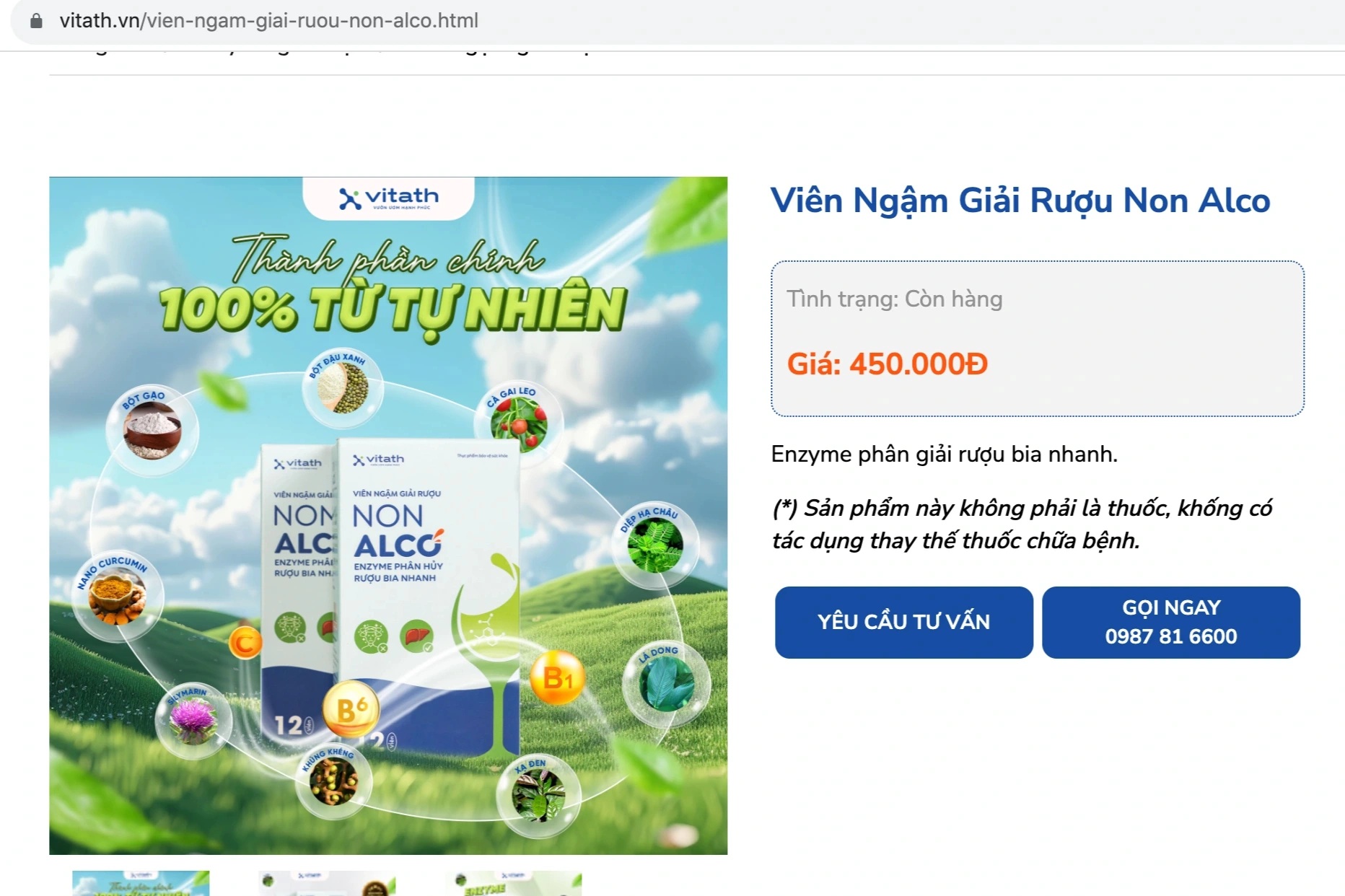 Bộ Y tế yêu cầu kiểm tra viên ngậm được quảng cáo "giải rượu"