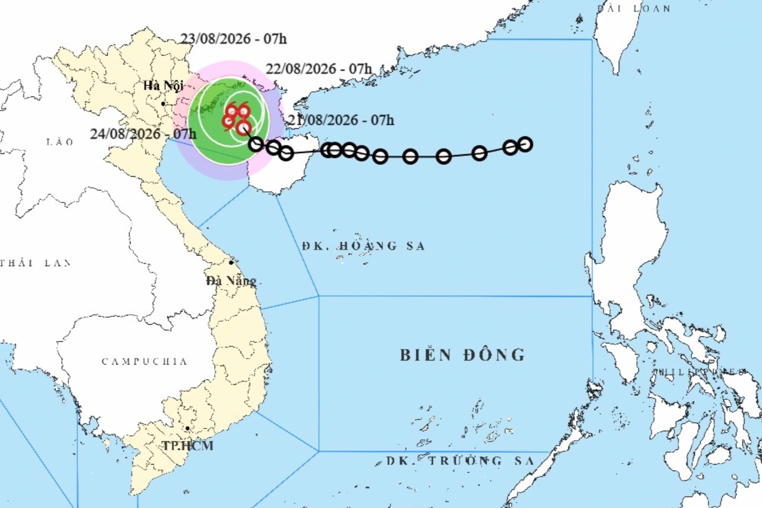 Áp thấp nhiệt đới sắp mạnh lên thành bão, mưa lớn bao trùm Hà Nội