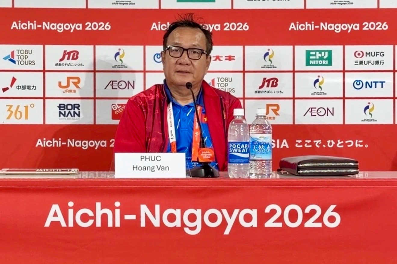 HLV Hoàng Văn Phúc: "Chúng tôi không thể ngăn Nhật Bản ghi nhiều bàn thắng"