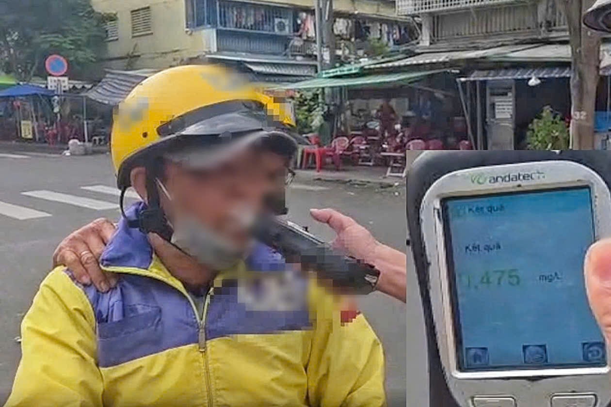 Tài xế xe ôm công nghệ nồng độ cồn kịch khung vẫn chở khách ở TPHCM