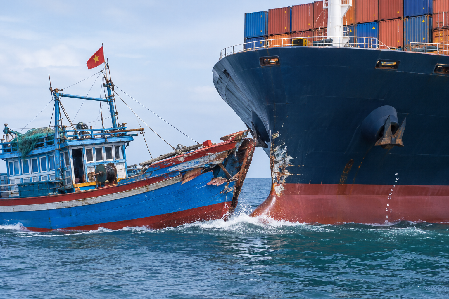 Tàu hàng va chạm tàu cá trên vùng biển Hải Phòng, một thuyền viên tử vong