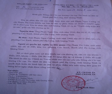  Phó chủ tịch tỉnh ra công văn yêu cầu hoàn thành việc thi hành án trước 15/7.