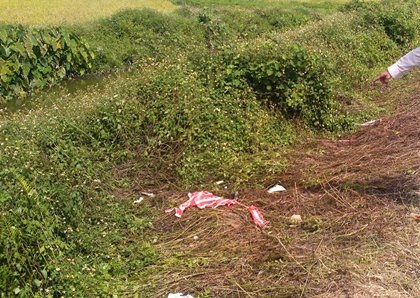 Hiện trường nơi hai kẻ trộm chó bị đánh thương vong.