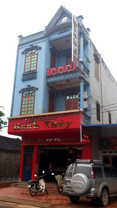 Tiệm vàng Hạnh Thúy nơi hung thủ ra tay.
