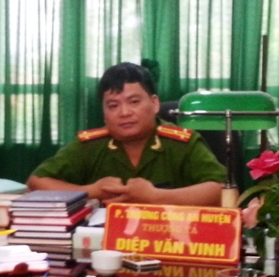 Thượng tá Diệp Văn Vinh - Phó trưởng Công an kiêm Thủ trưởng điều tra Công an huyện Đồng Hỷ 