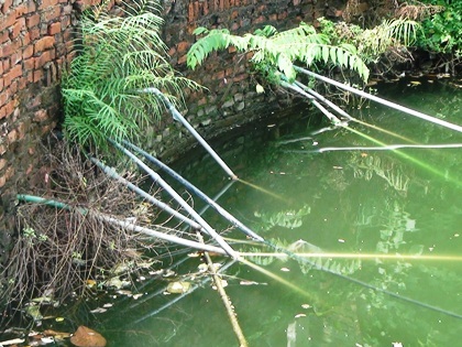 Hàng trăm hộ dân hút nước thải về lọc sơ sài làm nước sinh hoạt tại thôn Ngăm Lương.