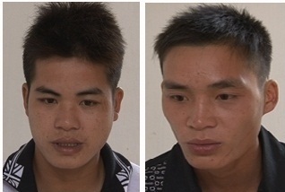 Hai kẻ gây án bị bắt giữ tại cơ quan điều tra.