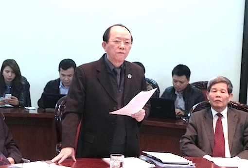 Ông Nguyễn Thúc Anh, Chủ tịch Liên đoàn luật sư Việt Nam báo cáo: