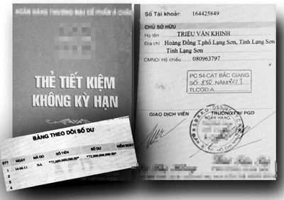 Dùng thẻ tiết kiệm “giả” rút tiền tỉ tại ngân hàng - 1 Thẻ giả được các đối tượng dùng chiếm đoạt tiền tại ngân hàng
