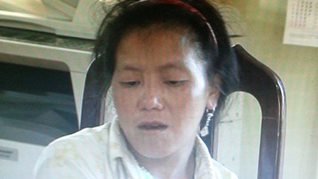 Đối tượng Giàng Thị Sái tại cơ quan điều tra (Ảnh: Báo An ninh thủ đô)