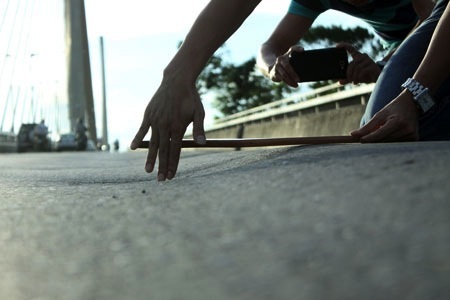 Vết hằn lún có nơi gần 10cm.