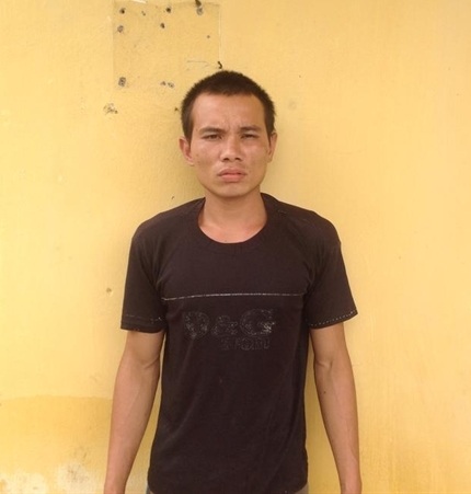 Bắt đối tượng chém trọng thương Phó Trưởng Công an Thị trấn - 1 Đối tượng Vũ Hải Nam tại cơ quan điều tra (Ảnh: Báo Nông nghiệp VN).