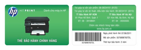 HP áp dụng thẻ bảo hành cho máy in trên toàn quốc - 1 HP áp dụng thẻ bảo hành cho máy in trên toàn quốc - 1