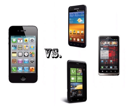 Xem iPhone 4S “so găng” các đối thủ - 1 Xem iPhone 4S “so găng” các đối thủ - 1