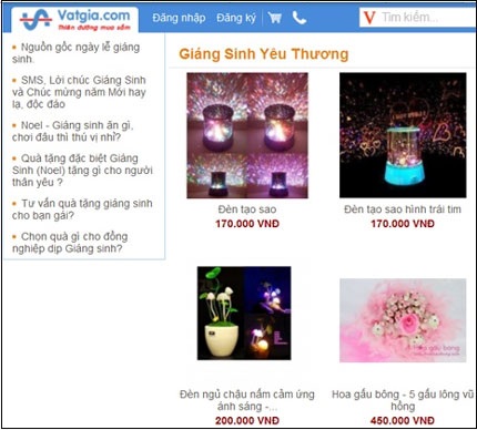 Giáng sinh đến sớm trên các gian hàng trực tuyến - 1 Giáng sinh đến sớm trên các gian hàng trực tuyến - 1
