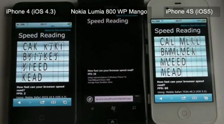 Nokia Lumia 800 “đọ” tốc độ với “anh em” iPhone - 1 Nokia Lumia 800 “đọ” tốc độ với “anh em” iPhone - 1