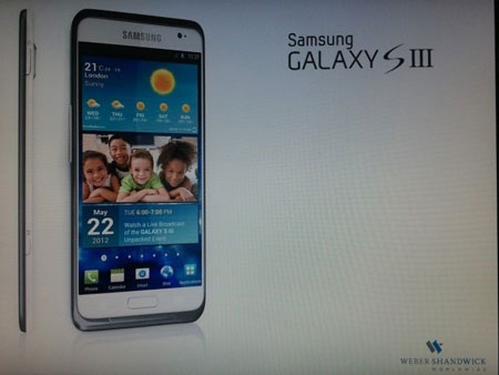 Ảnh “chuẩn” của Galaxy S III lộ diện