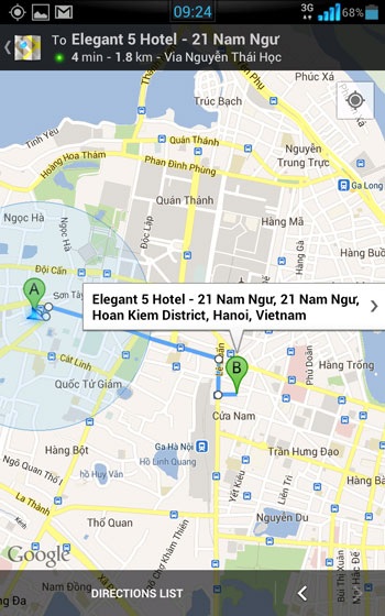 Google Maps lại hỗ trợ tính năng chỉ đường tại Việt Nam - 1 Google Maps lại hỗ trợ tính năng chỉ đường tại Việt Nam