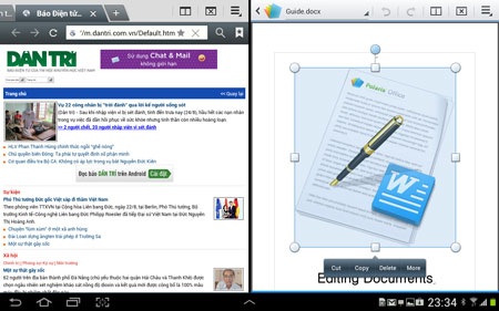 Galaxy Note 10.1: Điểm cộng và điểm trừ - 5 Màn hình Side-by-side trên Galaxy Note 10.1.