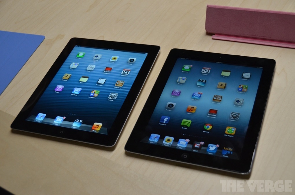 New iPad và iPad 4 giống hệt nhau về thiết kế.