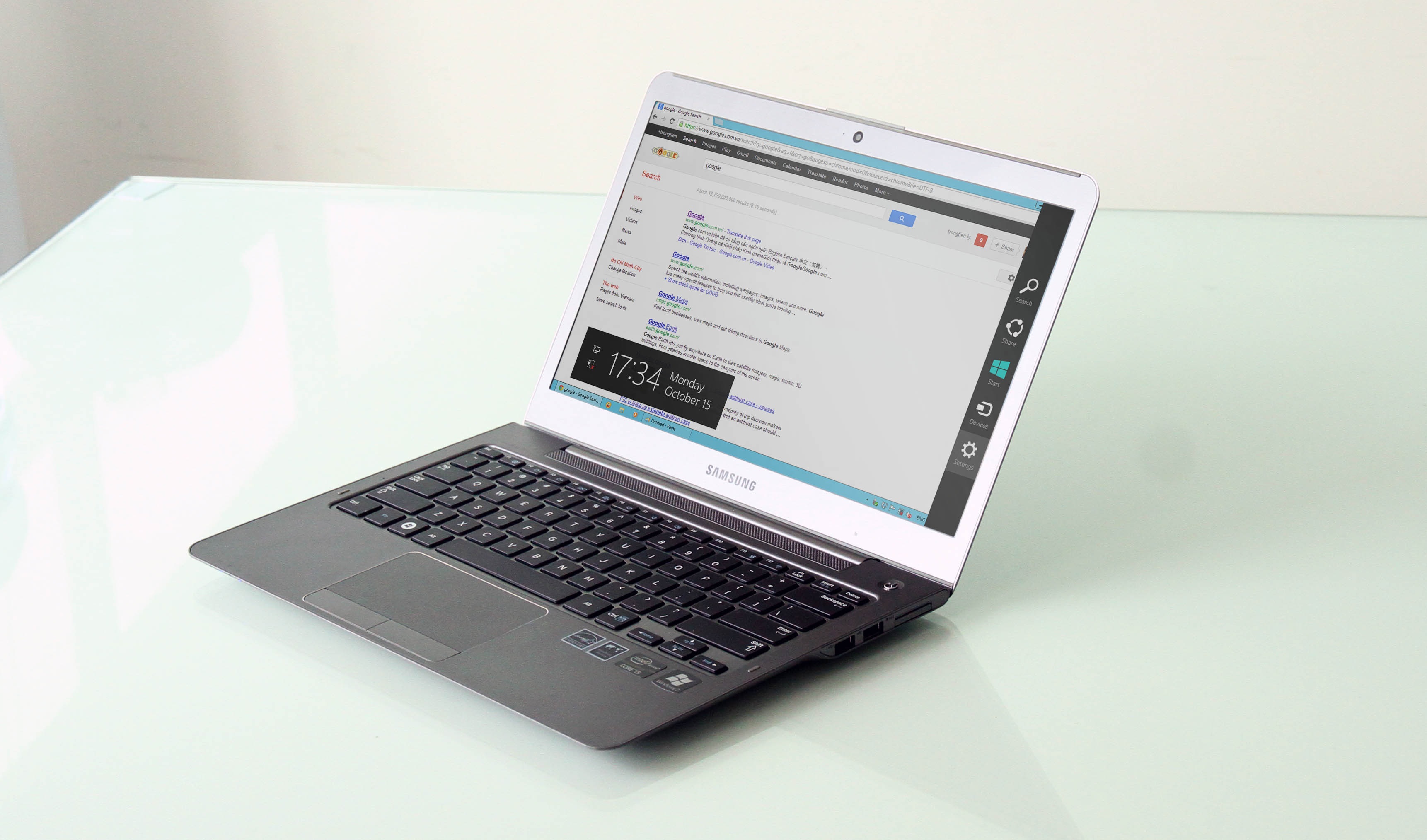 Cận cảnh bộ đôi laptop Windows 8 đầu tiên của Samsung - 8 Giao diện destop kiểu truyền thống vốn đã quen thuộc với đại
đa số người dùng.
