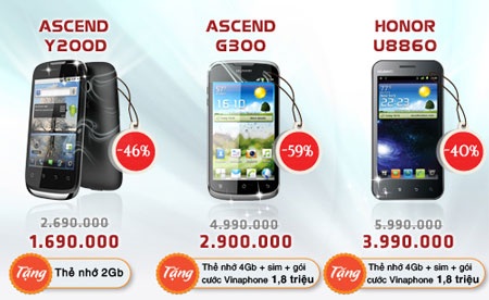 Điểm qua những dòng điện thoại giảm giá mạnh của Huawei
