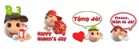 Câu chuyện tình yêu lãng mạn trong bộ sticker - 2 Những hành động bày tỏ tình cảm vô cùng đáng yêu của chàng trai qua sticker