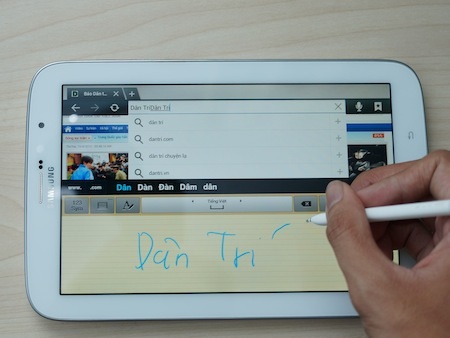 Note 8 hỗ trợ khả năng nhận diện chữ viết tiếng Việt liên
tục