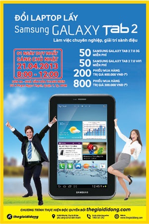 Đổi laptop cũ lấy máy tính bảng Galaxy Tab 2 - 2 Đổi laptop cũ lấy máy tính bảng Galaxy Tab 2