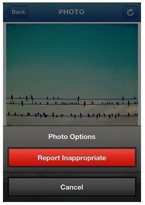 Khám phá thêm về tính năng “tag” ảnh trên Instagram - 7 Instagram cho phép người dùng báo cáo những hình ảnh không phù hợp