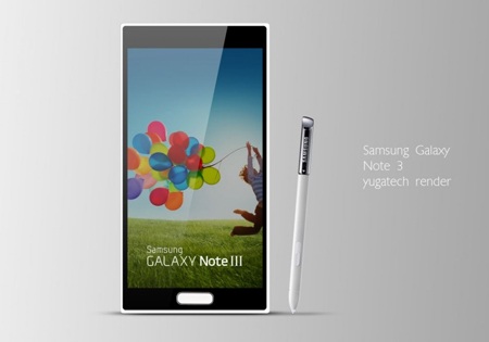 Lộ điểm benchmark “khủng” của Galaxy Note III - 1 Một ý tưởng concept của điện thoại Galaxy Note III.