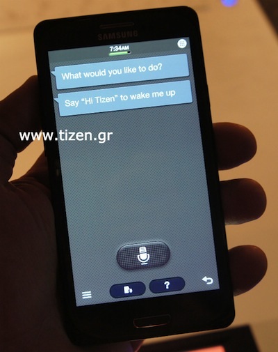 Tính năng S Voice của Samsung trên Android cũng được đưa vào nền tảng Tizen.