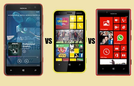 3 điểm cân nhắc khi chọn mua Nokia Lumia 625 - 1 Lumia 625 4,7 inch bên cạnh các tiền bối Lumia 620 và Lumia 820