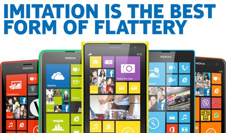 iPhone 5C nhiều màu sắc vừa ra mắt, Nokia “đá đểu” Apple bắt chước