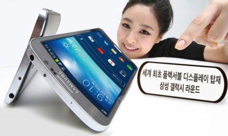 Samsung ra mắt smartphone màn hình có thể bẻ gập trong năm 2015 - 1 Samsung dự tính sẽ ra mắt smartphone màn hình có thể bẻ gập trong năm 2015.