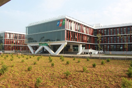 Khai trương Làng phần mềm đầu tiên tại Khu Công nghệ cao Hòa Lạc - 2 Một khuôn viên trong Làng phần mềm F-Ville