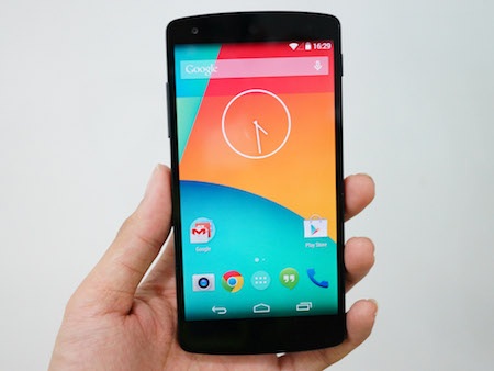 Nexus 5 về Việt Nam sớm với giá 12,5 triệu - 7 Giao diện màn hình chính của Nexus 5 chạy trên hệ điều hành Android 4.4.