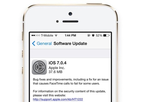 Bản cập nhật iOS 7.0.4 sửa lỗi FaceTime.
