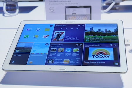 Galaxy NotePro là bản nâng cấp từ phiên bản Galaxy Note 10,1 inch đã được Samsung ra mắt năm ngoái.