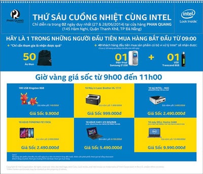 Intel và Phan Quang Computer khuyến mãi lớn mùa World Cup