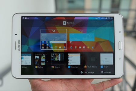 Khả năng quản lý ứng dụng hiệu quả giúp Galaxy Tab 4 8.0” có thời lượng pin ấn tượng.