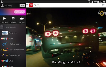 Flix TV với hơn 50 kênh truyền hình trong nước và Quốc Tế cùng kho phim trực tuyến phong phú
