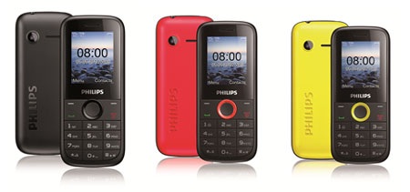 Philips ra mắt điện thoại cơ bản giá 390.000 đồng - 1 Điện thoại Philips E130 với 3 phiên bản màu
