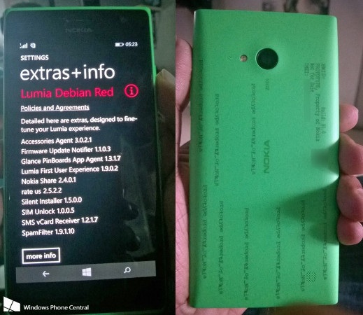 Lần đầu tiên xuất hiện hình ảnh Lumia 730 chuyên “chụp tự sướng” - 1 Lumia 730 vẫn giữ thiết kế tương tự như đàn anh Lumia 720.