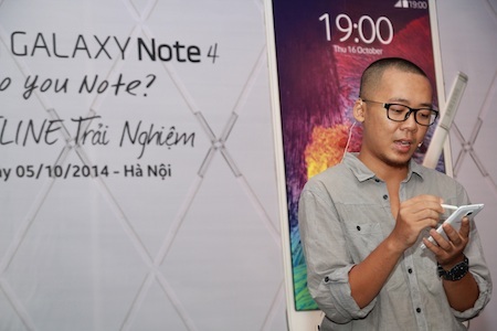 Hơn 100 người dùng quan tâm tới Galaxy Note 4 tới tham dự.