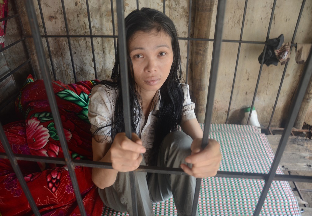 Chị Huệ của cách đây hơn 1 tháng khi PV Dân trí lần đầu gặp.