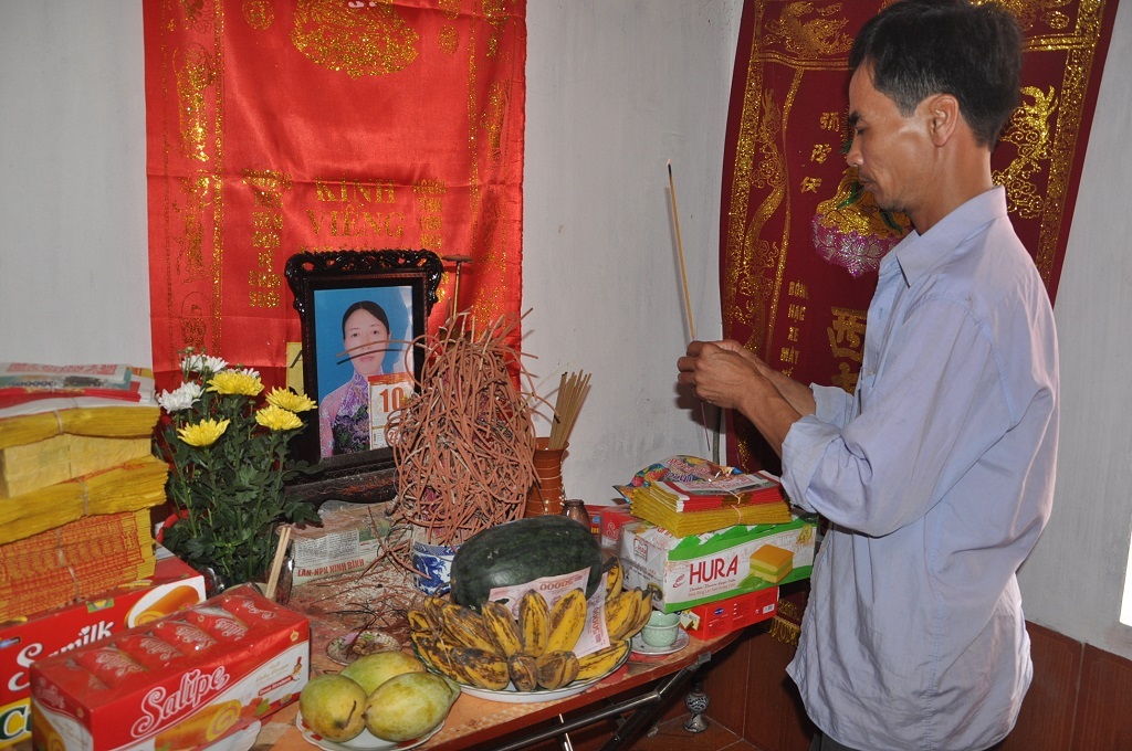 Vợ mất được hơn 3 tháng vì căn bệnh ung thư.